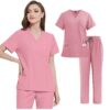 [:en]High-End Four-Way Stretch V-Neck Solid Color Short-Sleeve Straight-Leg Pants Set for Hospital Work, Nurse Uniforms, Scrubs, And Surgical Attire Suitable for All Seasons.[:ar]High-End Four-Way Stretch V-Neck Solid Color Short-Sleeve Straight-Leg Pants Set for Hospital Work, Nurse Uniforms, Scrubs, And Surgical Attire Suitable for All Seasons.[:] - Image 22