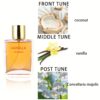 Women's Elegant Floral Perfume - -Lasting Coconut Vanilla Scent with Golden Accent Bottle, Non-Irritating Formaldehyde-Free Formula, Everyday & Special Occasion Fragrance (60ml/2fl.oz), Luxury Scent, Smooth Application, Feminine Aroma - Image 7