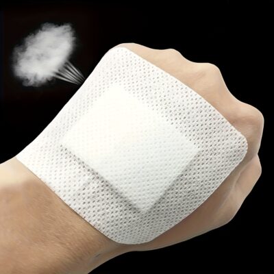 -Approved Large Non-Woven Fabric Adhesive Wound Bandages, Low Sensitivity, Sterile Dressing Stickers for Emergency Treatment of Large Wounds - Pack of 5/10