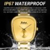 BINBOND Women's Elegant Golden-Tone Quartz Watch - Minimalist Luxury wristwatch with Stainless Steel case & band, Everyday & Formal watches for Women, Affordable Luxury Timepiece, Bling Watches - Image 2