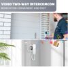 8.89cm Screen Video Doorbell No Subscription, No APP, No WiFi. Wireless Doorbell Camera with Night Vision - Easy One-Click Connection, Two-Way Intercom, Rechargeable Battery, Low Power Consumption, Ideal for Home Security/Office/Indoor/Monitoring, White, - Image 7