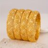3pcs Golden Open Cuff Bracelets - Elegant and Luxurious Style, Featuring a Modern Fashion Sense without Classic Charm, Suitable for Daily Wear and Gift-Giving, Made of Copper, All-Season Wear, Festive Jewelry|Elegant Open Cuff Bracelet|Intricate desig - Image 3