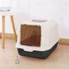 Extra Large Automatic Self-Cleaning Cat Litter Box with Dual Doors - Odor Control System, Anti-Splash Design & Spill-Proof, Durable Plastic Construction with Modern White/Black/Beige//Blue/Green/Orange/Brown - Ideal for Large Cats, Multi-Cat Households & - Image 7