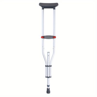 Portable Aluminum Underarm Crutch - Foldable, Adjustable Height, No Battery Needed, Ideal for Mobility Assistance, Mobility Aid|Adjustable Height Crutch|Foldable Crutch