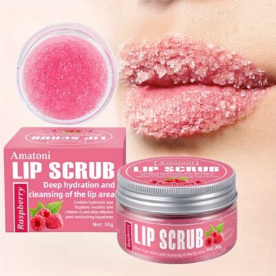 Raspberry-Flavored Lip Scrub Contains Plant Squalane for Hydration, Moisturizing, And Exfoliating, Leaving Lips Refreshed And Enhancing Their Color.