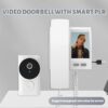 8.89cm Screen Video Doorbell No Subscription, No APP, No WiFi. Wireless Doorbell Camera with Night Vision - Easy One-Click Connection, Two-Way Intercom, Rechargeable Battery, Low Power Consumption, Ideal for Home Security/Office/Indoor/Monitoring, White, - Image 4
