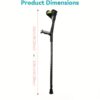 Folding crutch, reinforced forearm support, adult lightweight aluminum forearm crutch, walking folding cane, portable and adjustable, 4 sizes, optional anti-slip and anti-drop cover - YYG-G single/YYG-G double - Image 6