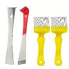 4pcs Basic Beekeeping Tool Set - Stainless Steel Hive Scraper, Uncapping Fork, and Prongs with Plastic Handles - Durable Beekeeper Supplies for Honey Harvesting and Hive Maintenanc - Image 5