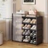 1 Set - Dustproof Foldable Shoe Display Rack with Non-Slip Base, Easy to Clean, Multi-Layer Storage Shelf for Shoes and Accessories - Image 16