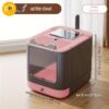 Modern White & Grey Automatic Cat Litter Box with Self-Cleaning System, Odor Control & Removable Lid - Sleek Rectangular Design for Modern Homes, Durable & Hygienic Pet Waste Management for Cats - Ideal Gift for Pet Owners, Small Cat Litter Box, Extra Lar - Image 6