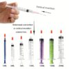 Industrial Syringe Kit 88pcs Multi-Purpose Industrial Syringe Set, Plastic Material, Non-Electric Power Mode with 0.3ml/1oz/10ml Syringes, 2.54 cm 14+18 Gauge Needles, Caps and Needle Covers - Image 7