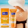 3pcs 50SPF Sunblock Cream for All Skin Types - Hydrating, Protective, and Non-Greasy Formula with Hyaluronic Acid to Prevent Sun Damage, Even Tone Coverage, and Improve Skin Texture, Sunscreen Cream - Image 4