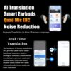 [AI Translation Bluetooth Earbuds]2025 New AI Translation Smart Bluetooth Headset 4 Mic ENC Noise-cancelling TWS Bluetooth Headphones Support More Than 140 Languages Real-time Translation Bluetooth Earbuds Shock Effects 550mAh Ultra Long Standby Support M - Image 12