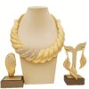 Dubai Golden Plated Jewelry Sets for Women Surround Big Necklace Plate 24K Gold Plated Original Suitable for Wedding Banquet Parties Luxurious Imitation Golden Jewelry 4pcs - Image 5