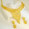 Luxurious 24K Gold-Plated Long Jewelry Set for Women - Includes Necklace and Earrings - Ideal for Weddings, Parties, and Gifts - Elegant Design with Crescent Moon and Star Motifs, Special Occasion Gift|Elegant Necklace and Earrings Set|Iron Crafted, Weddi - Image 6