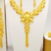 Exquisite Middle East Africa Dubai Golden Tassel Jewelry Set - Image 7