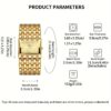 YaLaLuSi Elegant Women's Golden-Tone Quartz Watch with Rhinestone Embellishments, Luminous Hands, Square Dial & Adjustable Strap – Comes in an Exquisite Gift Box, Perfect for Gifting, Watch Gift Box, Formal Timepiece - Image 6
