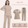 [:en]High-End Four-Way Stretch V-Neck Solid Color Short-Sleeve Straight-Leg Pants Set for Hospital Work, Nurse Uniforms, Scrubs, And Surgical Attire Suitable for All Seasons.[:ar]High-End Four-Way Stretch V-Neck Solid Color Short-Sleeve Straight-Leg Pants Set for Hospital Work, Nurse Uniforms, Scrubs, And Surgical Attire Suitable for All Seasons.[:] - Image 6
