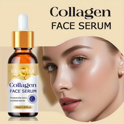 Collagen Hyaluronic Acid Face Serum for Women-Moisturizing Drops,For All Skin Types, with Aloe Vera, Glycerin & Caffeine, Deep Hydration & Skin Nourishment
