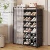 1 Set - Dustproof Foldable Shoe Display Rack with Non-Slip Base, Easy to Clean, Multi-Layer Storage Shelf for Shoes and Accessories - Image 9