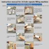 Manual 24-Compartment Capsule Filling Machine - Heavy-Duty Non-Electric Tablet Organizer with 24 Compartments, Compatible with 0.00 & 1 Size Empty Capsules, Space-Saving Design for Small to Large-Scale Production - Durable Plastic Pharmacy & Laboratory Eq - Image 5