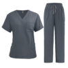 [:en]Ultra Quick-Dry V-Neck Scrub with Double-Layer Pockets for Doctors - ComfortMax, Ideal for Busy Shifts, Pink, Professional Medical Uniform, Scrubs for Adults[:ar]Ultra Quick-Dry V-Neck Scrub with Double-Layer Pockets for Doctors - ComfortMax, Ideal for Busy Shifts, Pink, Professional Medical Uniform, Scrubs for Adults[:] - Image 20