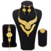 2 Earrings + 1 Bracelet + 1 + 1 Ring Flower Set Middle East Oriented Exquisite Elegant Fashion Luxury Dubai Latin America Bohemia Ethiopia Ladies Daily Wedding Holiday Valentine'S Day Gift Accessories - Image 2