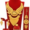 4pcs Set of Middle Eastern Fashion Bohemian Floral Design Earrings, Bracelets, Necklaces, Rings, Women'S Jewelry Set Suitable for Brides, Weddings, Holidays, Parties, Wearing Jewelry Gifts - Image 5