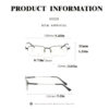 1pc Elegant Square Frame 4-in-1 Photochromic Multifocal Progressive Reading Glasses, Acrylic Lens, Metal Semi-Rimless with Memory Hinges, Comfortable Business Style, Portable with Case for Businessmen - Image 4
