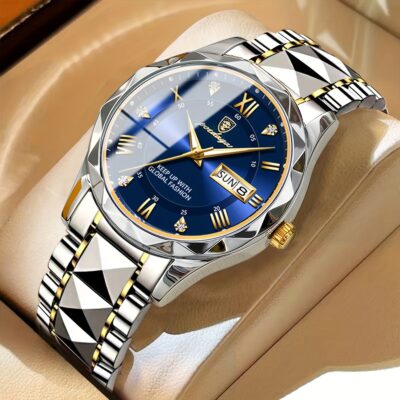 POEDAGAR 2023 best-selling waterproof luminous calendar men's quartz watch students Korean version of the trend of luxury stainless steel men's wristwatches factory wholesale.