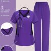 [:en]TaskFit Contrast Color V-Neck Scrubs Top And Pants, Uniform Set[:ar]TaskFit Contrast Color V-Neck Scrubs Top And Pants, Uniform Set[:] - Image 6