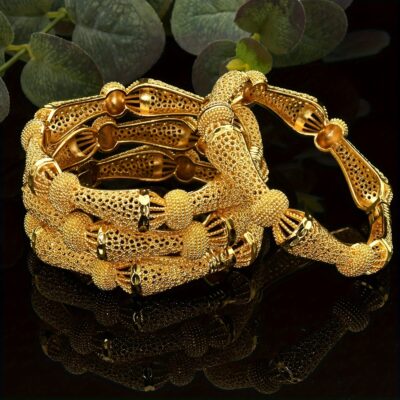 4 Pcs, Luxury Dubai Women'S Bracelets Targeted In Festival, India And Africa Wedding Bracelets, Ethiopia Bridal Jewelry