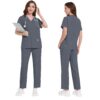 [:en]Ultra Quick-Dry V-Neck Scrub with Double-Layer Pockets for Doctors - ComfortMax, Ideal for Busy Shifts, Pink, Professional Medical Uniform, Scrubs for Adults[:ar]Ultra Quick-Dry V-Neck Scrub with Double-Layer Pockets for Doctors - ComfortMax, Ideal for Busy Shifts, Pink, Professional Medical Uniform, Scrubs for Adults[:] - Image 13