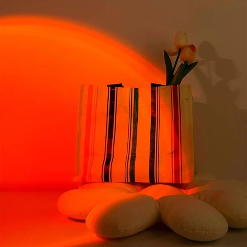 AHFECTNY USB-Powered Sunset Projection Lamp with 16 Color Options, 360° Rotating Night Light & Remote Control for Bedroom, Party, or Wedding Decor, Bedroom Night Light | Versatile Lighting Solution | Sleek Metal Finish - Image 7