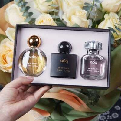 aoq Paris Night Perfume Gift Box 3 Bottle Women's Perfume Sexy Vanilla Sweet Body Spray Rich and Light Scent Long-lasting fragrance Remaining fragrance