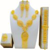Women's Luxury Jewelry Set Bridal Wedding Necklace Bracelet Earrings Ring 5pcs Set Exquisite Accessories - Image 2