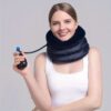 1pc Adjustable Inflatable Cervical Traction Device for Instant Neck - Comfort Padded Support with Blue Valve, Ideal for Home & Office Use, Posture Improvement | Adjustable Design | Soft Padding, Neck Traction Device - Image 3