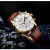 LIGE Elegant Moon Phase Calendar Quartz Watch for Teens & Adults - Rose Golden Zinc Alloy Case, Brown Faux Leather Strap, Luminous Dial, Business & Sports Style, Valentine'S Day Gift, Luxury Watch, Moon Phase Watch, Sophisticated Design, Highquality Craft - Image 16