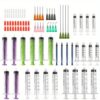 Industrial Syringe Kit 88pcs Multi-Purpose Industrial Syringe Set, Plastic Material, Non-Electric Power Mode with 0.3ml/1oz/10ml Syringes, 2.54 cm 14+18 Gauge Needles, Caps and Needle Covers - Image 6
