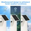 8W Solar Panel for Security Cameras/Trail Cameras/Smart Doorbells- Outdoor Solar Charger with Micro USB& USB-C Ports for 5V Rechargeable Battery Cameras, Wildlife Monitors, RV Sensors- IP65, 360° Adjustable Mount, 298.7cm Cable - Image 2