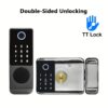 TTlock Outdoor Smart Lock - Bullhead Lock with Fingerprint & Password Unlock, Single/Dual-Sided Entry, High Quality, Wireless, Aluminum Alloy, Battery-Powered (AA), European Standard, Smart Locks for Entry Door, Home Security, Modern Security, Durable Con - Image 6