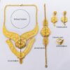 2 Earrings + 1 Bracelet + 1 + 1 Ring Flower Set Middle East Oriented Exquisite Elegant Fashion Luxury Dubai Latin America Bohemia Ethiopia Ladies Daily Wedding Holiday Valentine'S Day Gift Accessories - Image 4