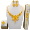 Middle Eastern Themed Wedding Earrings, Bracelet, Ring 5pcs Jewelry Set, Banquet Jewelry Collection for Women, Extravagant Luxurious Accessories for Brides. - Image 5