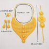 Dubai Golden Jewelry Set for Women Earrings Ethiopian African Long Chain Golden Color Big Necklace Wedding Bridal Gift - Image 3