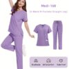 [:en]High-End Four-Way Stretch V-Neck Solid Color Short-Sleeve Straight-Leg Pants Set for Hospital Work, Nurse Uniforms, Scrubs, And Surgical Attire Suitable for All Seasons.[:ar]High-End Four-Way Stretch V-Neck Solid Color Short-Sleeve Straight-Leg Pants Set for Hospital Work, Nurse Uniforms, Scrubs, And Surgical Attire Suitable for All Seasons.[:] - Image 18