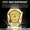 BINBOND Men's Golden-Tone Luxury Watch - Waterproof up to 30m, Built-in Calendar, Quartz Movement with Date Display - Dress Watch for Business, Formal & Everyday - Compatible with Standard Watch Bands, Business Wristwatch, Versatile Timepiece, Sophisticat - Image 5