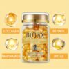 90pcs BOTAX Tightening Capsules, a Skincare Product Containing Retinol, Collagen, Olive Oil, and Jojoba Oil. Rich In Hyaluronic Acid, It Can Tighten Light Beige Colors and Is Suitable for All Light Beige Types. the Texture Is Light and Easy to Absorb - Image 8
