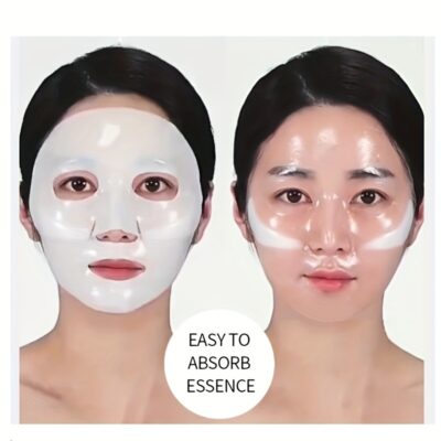 5pcs Deep Collagen Lifting Masks - Hydrating & Firming, Alcohol-Free, Hypoallergenic for All Light Beige Types, Fragrance-Free, Transparent & Smooth Finish | Transparent Mask