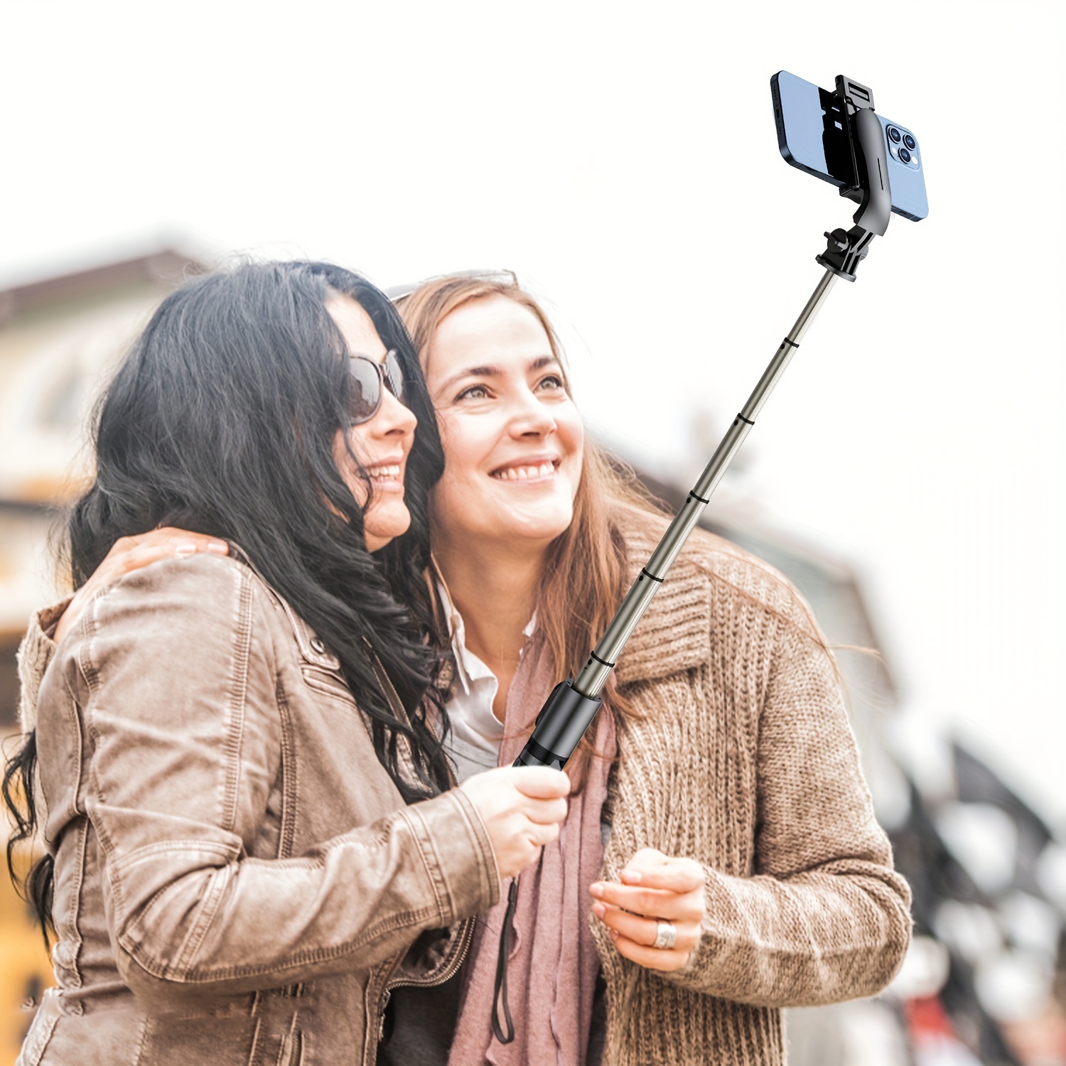 Portable Aluminum Alloy Selfie Stick Phone Tripod with Wireless Remote Shutter All in One Extendable Selfie Sticks Compact Design Compatible with 14 13 12 11 pro Max Xr X 8 7 6 Plus, Android Smartphone, Gift for Men Women - Image 10