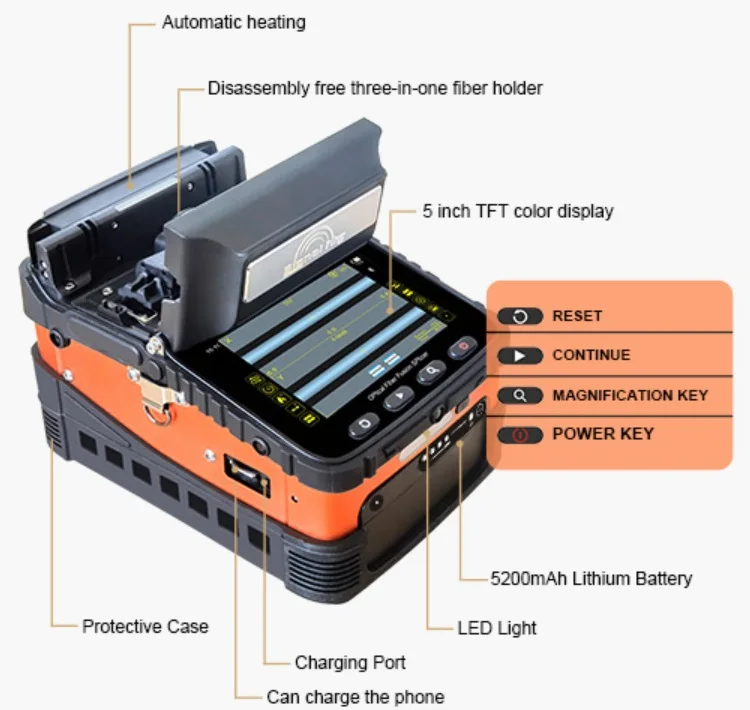 Ai-5 Fiber fusion Splicer Optic Fiber Splicing Machine FTTH Optical Fiber Welding Machine Ai5 - Image 4